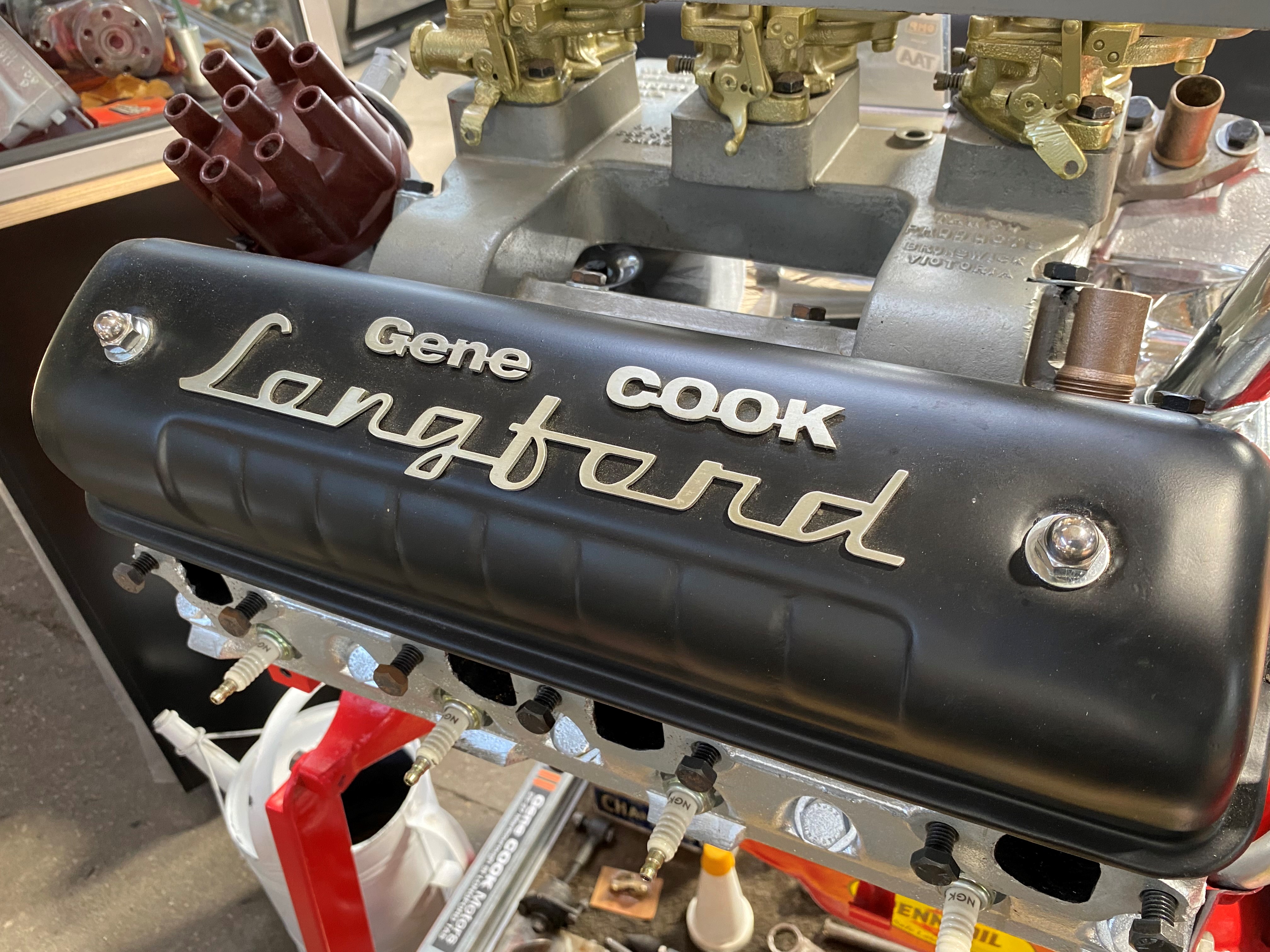 The Ford 272 V8 Customline engine that Gene Cook worked on in the mid-60s at Shackcloth’s Garage in Marlborough St, Longford.