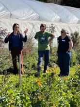 NRM South's Yolanda Hanusch (left) explains a point to the group