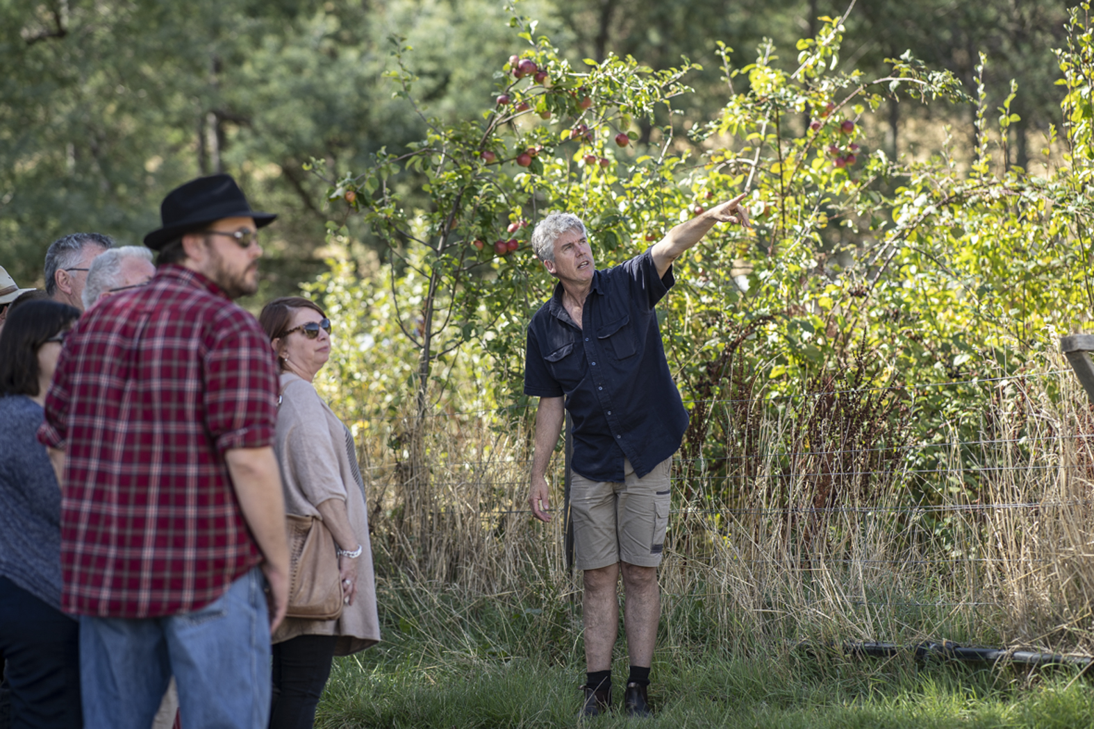 Matthew Evans taking a farm tour