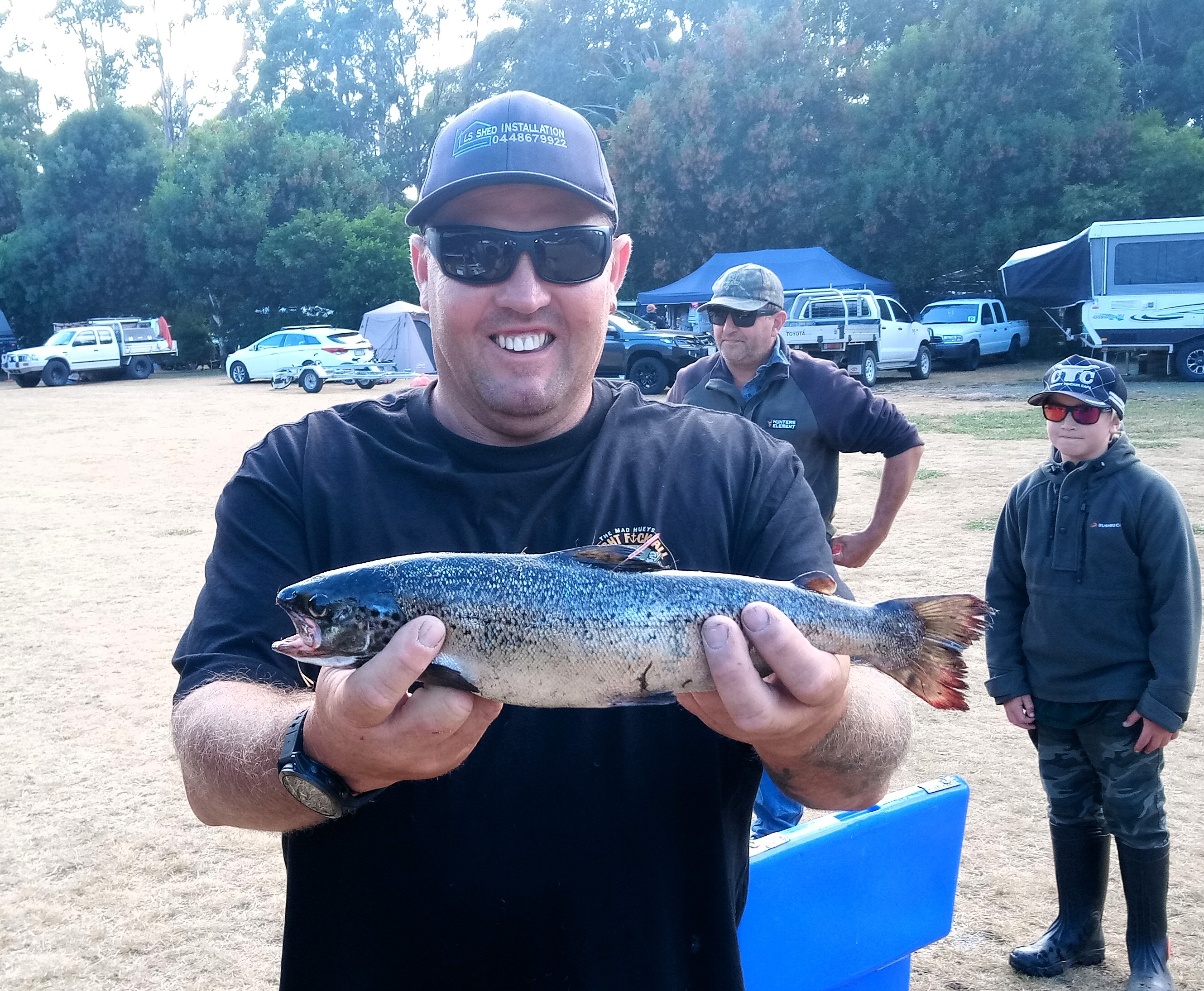 Pic 1 is of Leigh Sokilski with a winning tagged Atlantic Salmon he caught in the Dave Gasson Memorial trout fishing competition held by the Wayatinah Sports & Social Club at Wayatinah Lagoon last weekend.