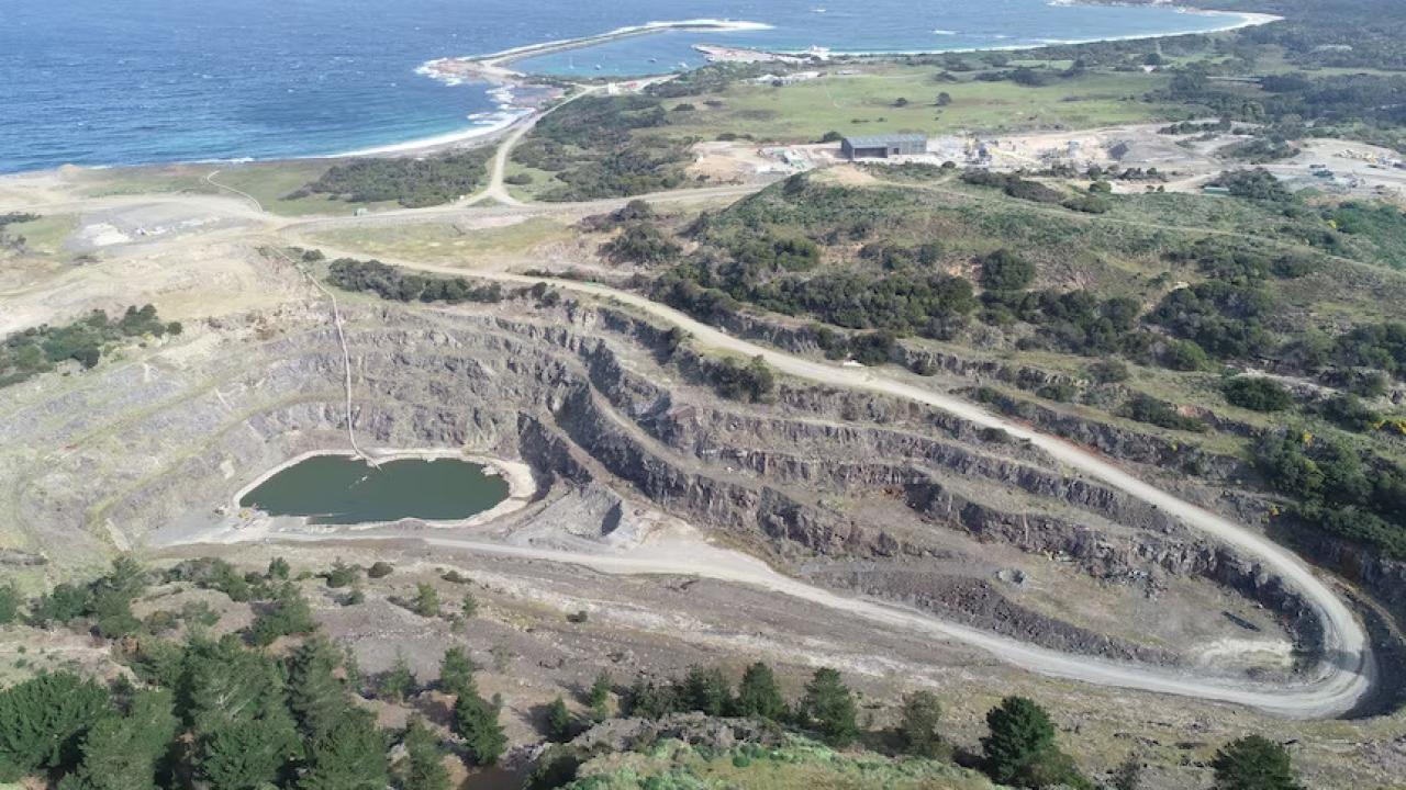 The Dolphin tungsten mine on King Island The Dolphin tungsten mine on King Island