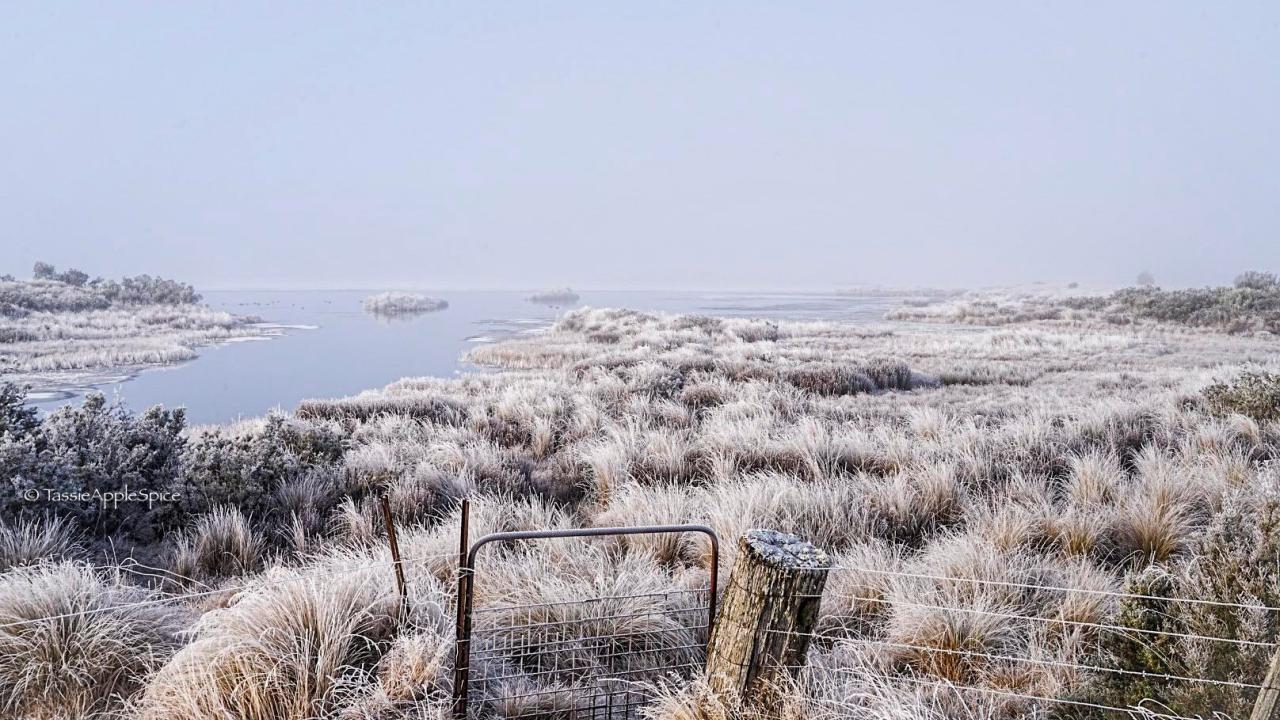 Icy Great Lake at Miene by Gill Dayton