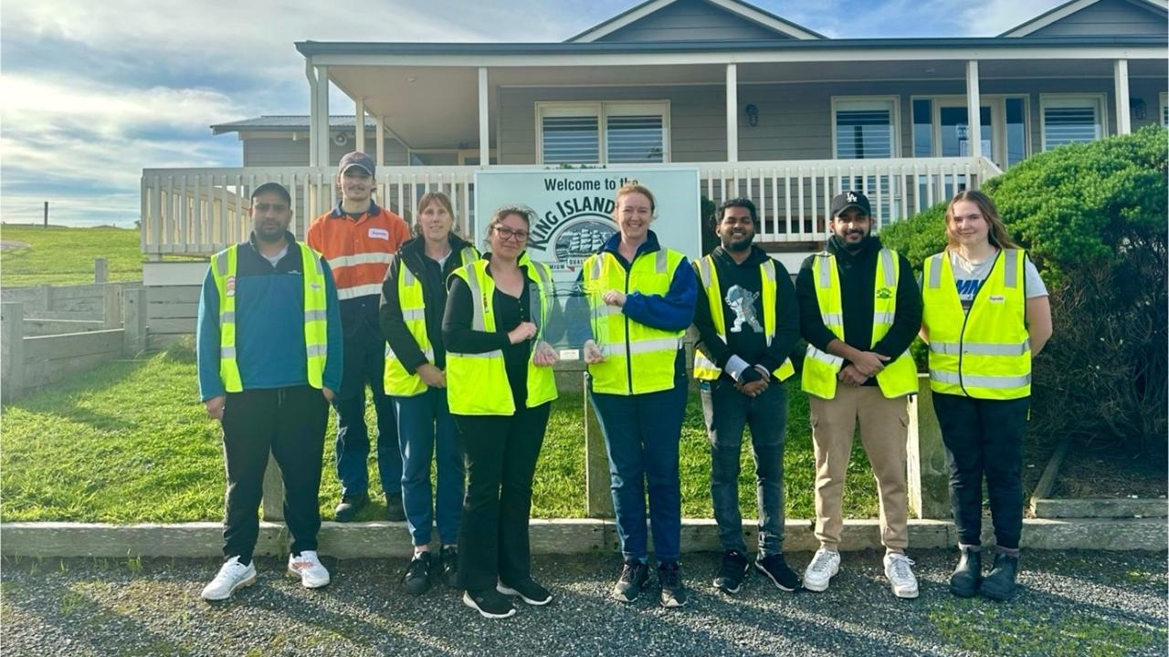 King Island dairy's proud cheesemakers. King Island dairy's proud cheesemakers.