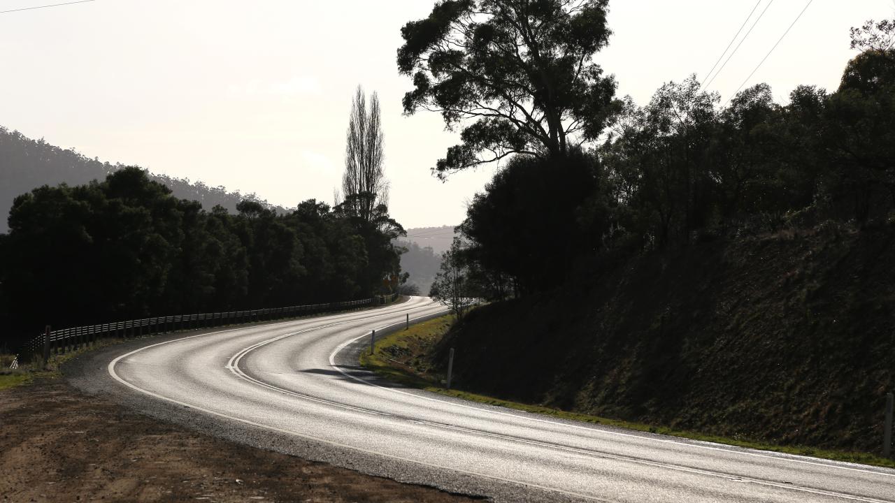 A section of the Lyell Highway between Bridgewater and New Norfolk