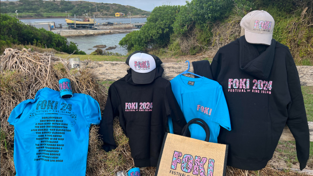 Merchandise for this year's FOKI