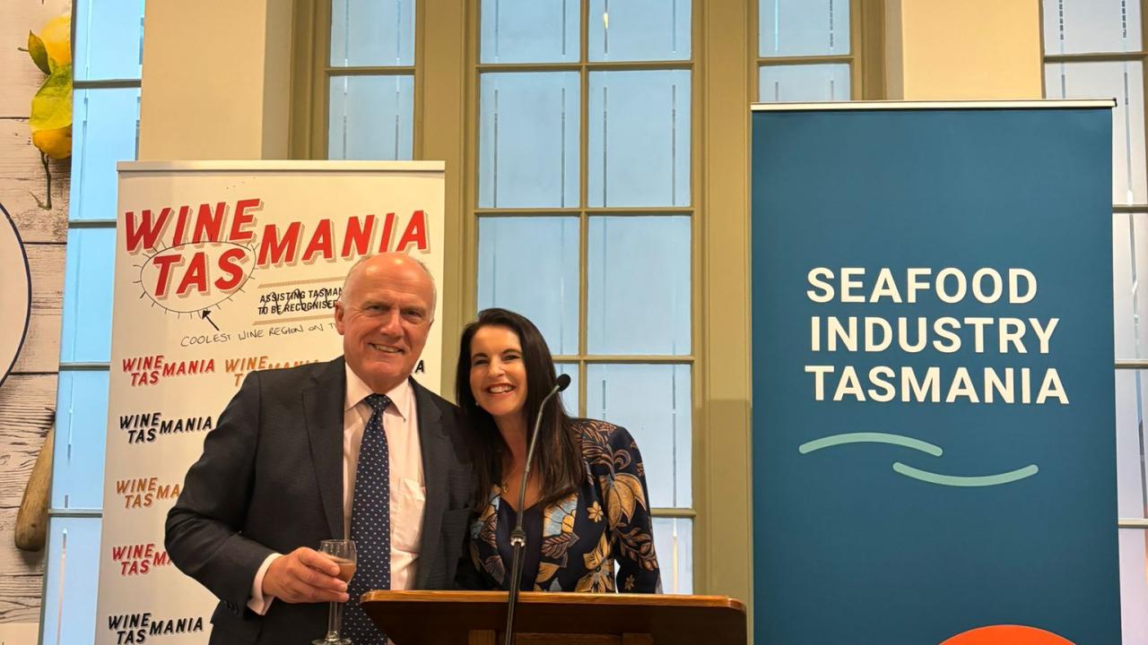 Business, Industry, and Resources Minister Eric Abetz with Primary Industries and Water Minister Jane Howlett at Parliament House.