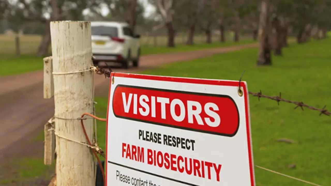 Biosecurity sign