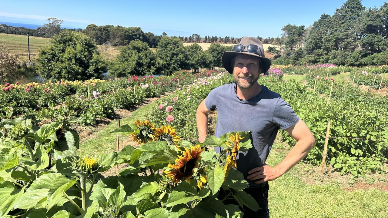 Dave Roberts-Thompson at the Table Cape Tulip Farm's new tourism venture The Patch