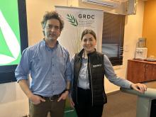 Owner of Ag Logic Dr Reuben Wells and RMGC consultant Naomi Palombi