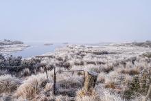 An icy Great Lake at Miena by Gill Dayton.