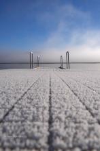 Great Lake frost on pontoon by Gill Dayton.