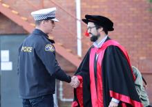 Jackson O'Toole recceives the UTAS Vulnerability Advocacy Award