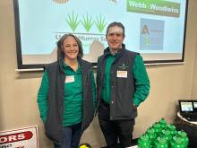 TasFarmers Drought Support Coordinator Jacqueline Shipton and Jonathon Jones Livestock Policy Officer.