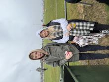 Cooper and Lucy Gleeson attended their first ODFA grand final last Saturday. 