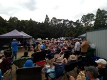 Prize presentation to the juniors at the Dave Gasson memorial trout fishing competition - Wayatinah Caravan Park