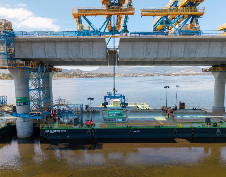 Last piece of Bridgewater Bridge