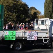 Scenes from a recent protest on Tannery Rd, Longford.