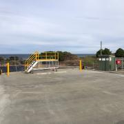 Completed King Island truck and machinery washdown facility at Grassy Harbour.