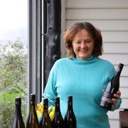 Kate Hill with her selection of specialty wines