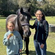 Junior winner Emerald Rigby and her mother Lydia with horse Giselle, who all recently completed the Shahzada endurance marathon.