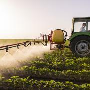 Tractor in field