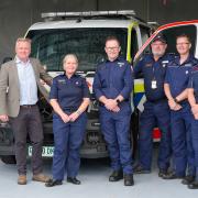 Premier Jeremy Rockliff inspects the new Oatlands Ambulance Station