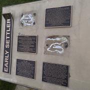 Early settlers plaque